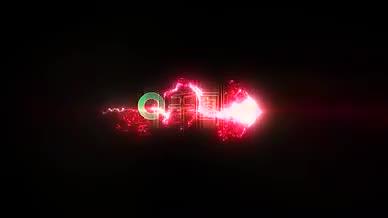 唯美迷幻5款彩色绚丽粒子logo演绎视频的预览图